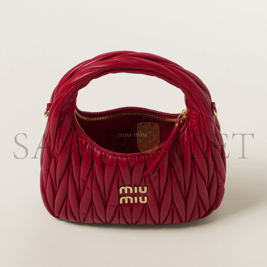 M1v M1v wander matelassÉ nappa leather hobo bag 5bc125 (20*17*6cm)